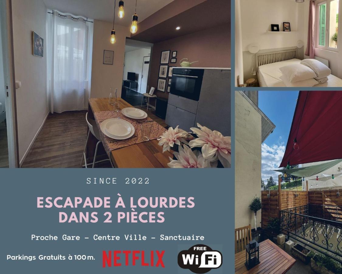 Escapade A Lourdes Dans Beau T2 Avec Terrasse - Proche Gare Et Centre Ville Exterior foto